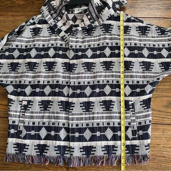 Bb Dakota Aztec Print Open Cardigan Jacket Womens Size S Small - Picture 5 of 6